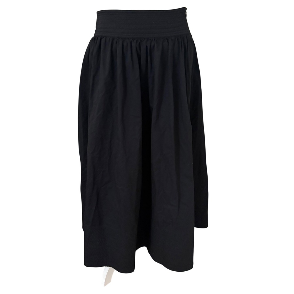CO Black Cotton Poplin Midi Skirt‎ Size Large